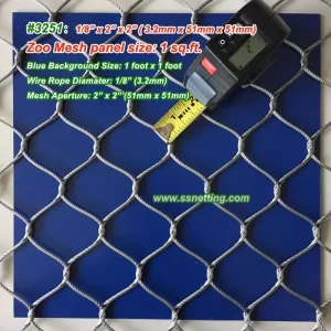 Stainless Steel Cable Mesh Specification